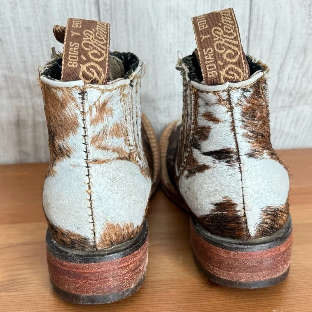 D’MENDEZ Cow Hide Made in Mexico Children’s Western Boots Size MX 17 US 10